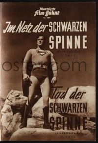 6d255 SUPERMAN German program '53 Kirk Alyn, classic comic book super hero, different images!