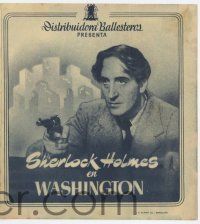 6d677 SHERLOCK HOLMES IN WASHINGTON 4pg Spanish herald '48 different images of Basil Rathbone in DC!