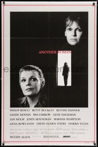 6f042 ANOTHER WOMAN 1sh '88 Gena Rowlands & Mia Farrow, directed by Woody Allen!