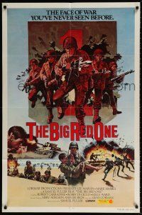 6f076 BIG RED ONE int'l 1sh '80 directed by Samuel Fuller, Lee Marvin, Mark Hamill in WWII!