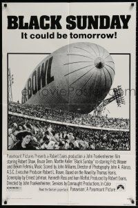 6f083 BLACK SUNDAY 1sh '77 Goodyear Blimp zeppelin disaster at the Super Bowl!