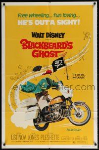 6f084 BLACKBEARD'S GHOST 1sh R76 Walt Disney, artwork of wacky invisible pirate Peter Ustinov!