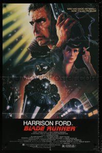 6f085 BLADE RUNNER 1sh '82 Ridley Scott sci-fi classic, art of Harrison Ford by Alvin!