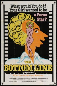 6f100 BOTTOM LINE 1sh '77 George Lautner, On aura tout vu, wacky sexy artwork!