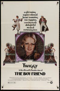 6f102 BOY FRIEND 1sh '71 different image of sexy Twiggy, directed by Ken Russell!