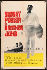 6f113 BROTHER JOHN 1sh '71 great full-length image of angelic Sidney Poitier!