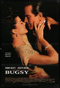 6f120 BUGSY int'l 1sh '91 close-up of Warren Beatty embracing Annette Bening!