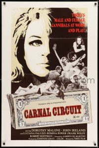 6f140 CARNAL CIRCUIT 1sh '69 Femmine Insaziabili, art of Dorothy Malone & sexy Luciana Paluzzi!