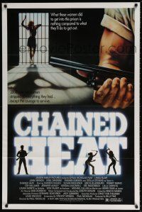 6f154 CHAINED HEAT 1sh '83 Linda Blair, 2000 chained women stripped of everything they had!