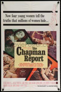 6f155 CHAPMAN REPORT int'l 1sh '62 Jane Fonda, Shelley Winters, from Irving Wallace sex novel!