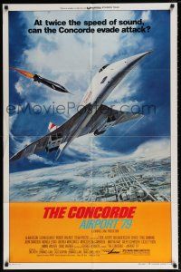 6f188 CONCORDE: AIRPORT '79 style B 1sh '79 cool art of the fastest airplane attacked by missile!