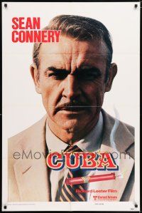 6f203 CUBA teaser 1sh '79 cool artwork of Sean Connery & Brooke Adams and cigars!