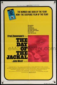 6f212 DAY OF THE JACKAL 1sh '73 Fred Zinnemann assassination classic, master killer Edward Fox!