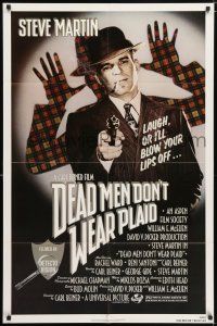 6f214 DEAD MEN DON'T WEAR PLAID 1sh '82 Steve Martin will blow your lips off if you don't laugh!