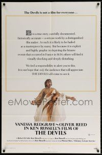 6f222 DEVILS 1sh '71 directed by Ken Russell, Oliver Reed & Vanessa Redgrave!