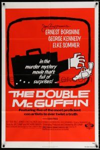 6f232 DOUBLE McGUFFIN 1sh '79 Ernest Borgnine, George Kennedy, cool different Saul Bass art!