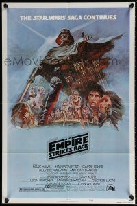 6f253 EMPIRE STRIKES BACK style B 1sh '80 George Lucas sci-fi classic, cool art by Tom Jung!