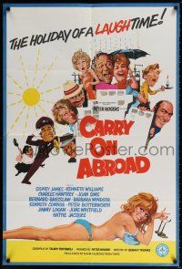 6f144 CARRY ON ABROAD English 1sh '72 Sidney James, Kenneth Williams, Joan Sims, English sex!