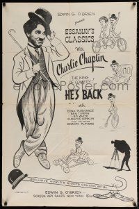 6f258 ESSANAY-CHAPLIN REVUE OF 1916 1sh R60 Essany's Classics, great artwork of Charlie!