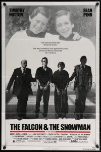 6f269 FALCON & THE SNOWMAN 1sh '85 Sean Penn, Timothy Hutton, John Schlesigner directed!