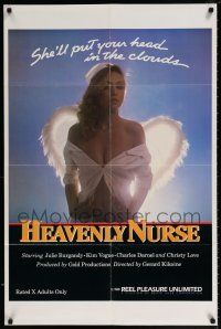 6f404 HEAVENLY NURSE 1sh '82 she'll put your head in the clouds, great sexy image!