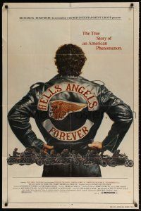 6f410 HELL'S ANGELS FOREVER 1sh '83 cool art of biker gang on motorcycles by Charles Lilly!