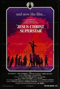 6f476 JESUS CHRIST SUPERSTAR 1sh '73 Ted Neeley, Andrew Lloyd Webber religious musical
