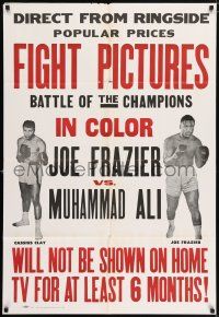 6f478 JOE FRAZIER VS MUHAMMAD ALI FIGHT PICTURES 1sh '71 boxing battle of champions from ringside!