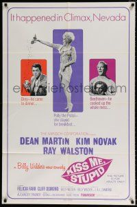 6f500 KISS ME, STUPID 1sh '65 directed by Billy Wilder, Kim Novak, Dean Martin, Ray Walston!