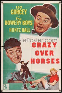 6f527 LEO GORCEY & THE BOWERY BOYS 1sh '60 Leo Gorcey, Huntz Hall, Crazy Over Horses!
