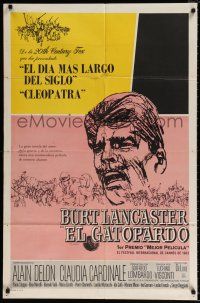 6f528 LEOPARD Spanish/U.S. 1sh '63 Luchino Visconti's Il Gattopardo, cool art of Burt Lancaster!
