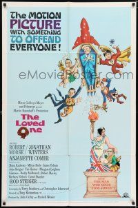 6f547 LOVED ONE 1sh '65 Jonathan Winters, a motion picture with something to offend everyone!