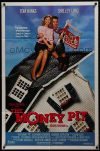 6f596 MONEY PIT 1sh '86 Steven Spielberg, Tom Hanks & Shelley Long are deeply in love & debt!
