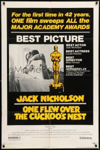 6f646 ONE FLEW OVER THE CUCKOO'S NEST awards 1sh '75 Jack Nicholson, Will Sampson, Forman classic!