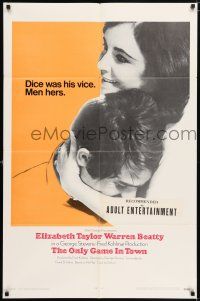6f650 ONLY GAME IN TOWN int'l 1sh '69 Elizabeth Taylor & Warren Beatty are in love in Las Vegas!