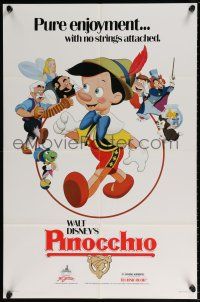 6f676 PINOCCHIO 1sh R84 Disney classic cartoon about a wooden boy who wants to be real!