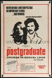 6f687 POSTGRADUATE COURSE IN SEXUAL LOVE 1sh '70 never before a motion picture so important!