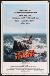 6f704 RAISE THE TITANIC 1sh '80 cool image of ship being pulled from the depths of the ocean!
