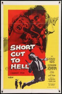 6f790 SHORT CUT TO HELL 1sh '57 directed by James Cagney, from Graham Greene's novel!