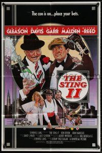 6f827 STING 2 1sh '83 Jackie Gleason, Mac Davis, Teri Garr, gambling sequel, cool Struzan art!