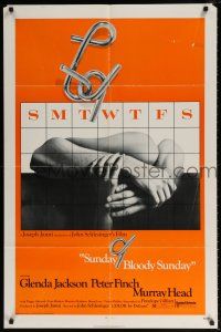 6f839 SUNDAY BLOODY SUNDAY 1sh '71 directed by John Schlesinger, Glenda Jackson, Peter Finch!