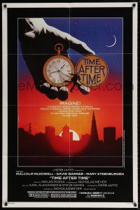 6f894 TIME AFTER TIME 1sh '79 directed by Nicholas Meyer, cool fantasy artwork by Noble!