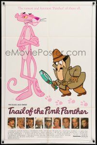 6f916 TRAIL OF THE PINK PANTHER 1sh '82 Peter Sellers, Blake Edwards, cool cartoon art!