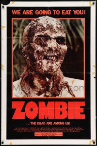 6f997 ZOMBIE 1sh '80 Zombi 2, Lucio Fulci classic, gross c/u of undead, we are going to eat you!