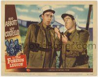 6g028 ABBOTT & COSTELLO IN THE FOREIGN LEGION LC #3 '50 close up of wacky Legionnaires Bud & Lou!