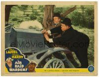 6g052 AIR RAID WARDENS LC '43 Stan Laurel & Oliver Hardy have car trouble during perilous mission!
