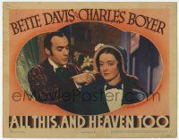 6g060 ALL THIS & HEAVEN TOO LC R1940s close up of Charles Boyer taking Bette Davis' fur coat!