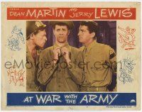 6g075 AT WAR WITH THE ARMY LC #6 '51 Dean Martin watches Mike Kellin glare at scared Jerry Lewis!