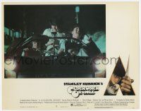 6g157 CLOCKWORK ORANGE R-rated LC #2 '72 Stanley Kubrick classic, McDowell & droogs in car!
