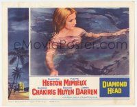 6g191 DIAMOND HEAD LC '62 close up of sexy Yvette Mimieux swimming naked in the ocean!